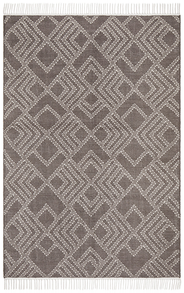 Miller Grey Symphony Rhythm Hand - Loomed Wool Rug