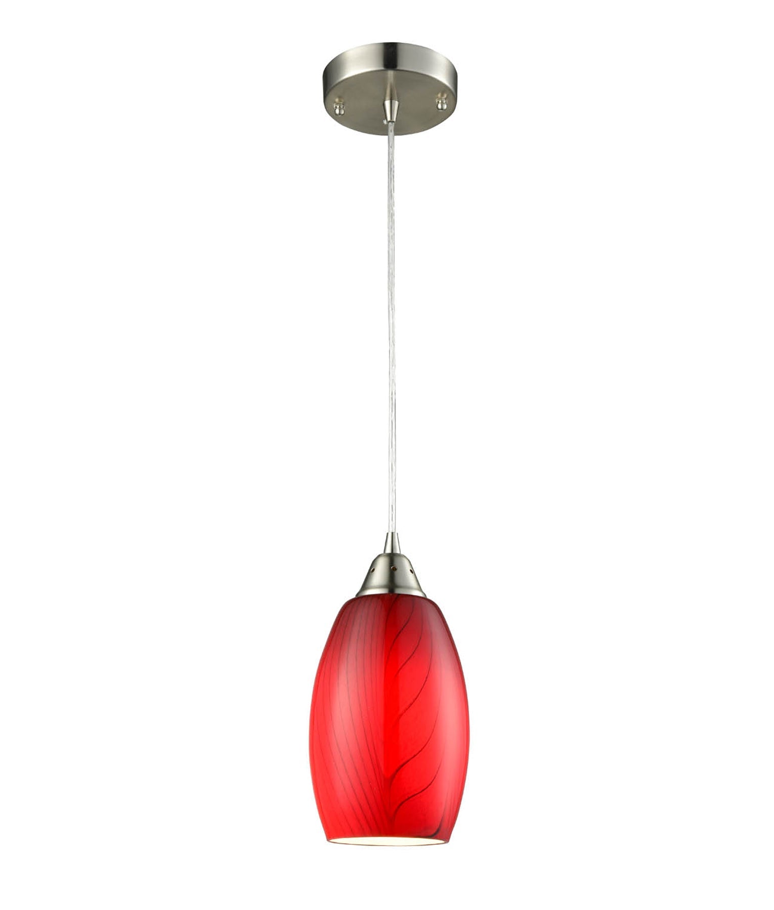Exquisite Hand - Blown Glass Interior Pendant Lights with Satin Nickel Hardware