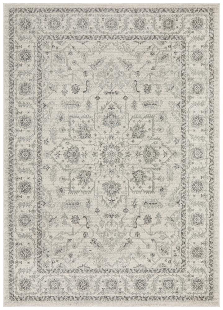 Hot Sale! Evoke Winter White Transitional Rug