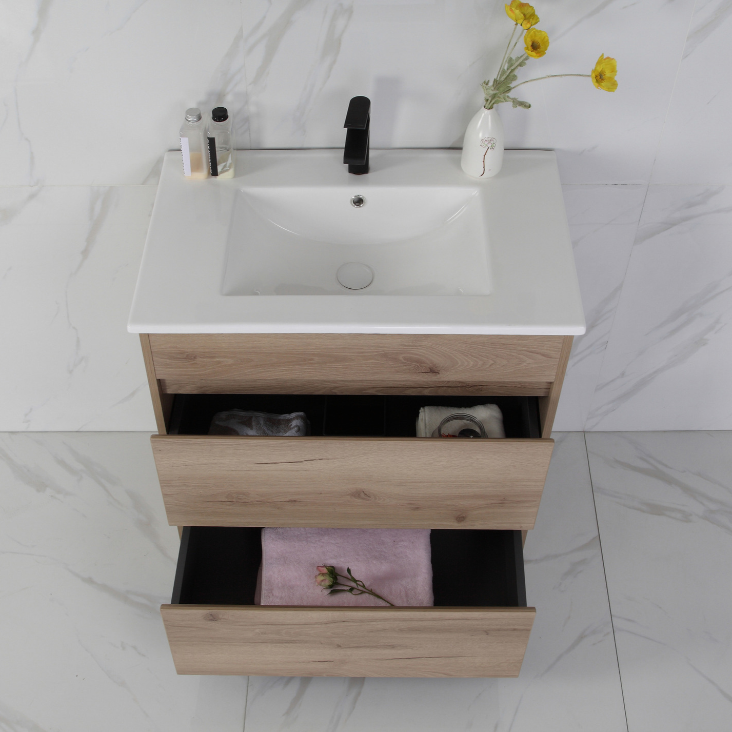 Get the Best MAX MDF Freestanding Vanity in Natural Oak - All Sizes Available
