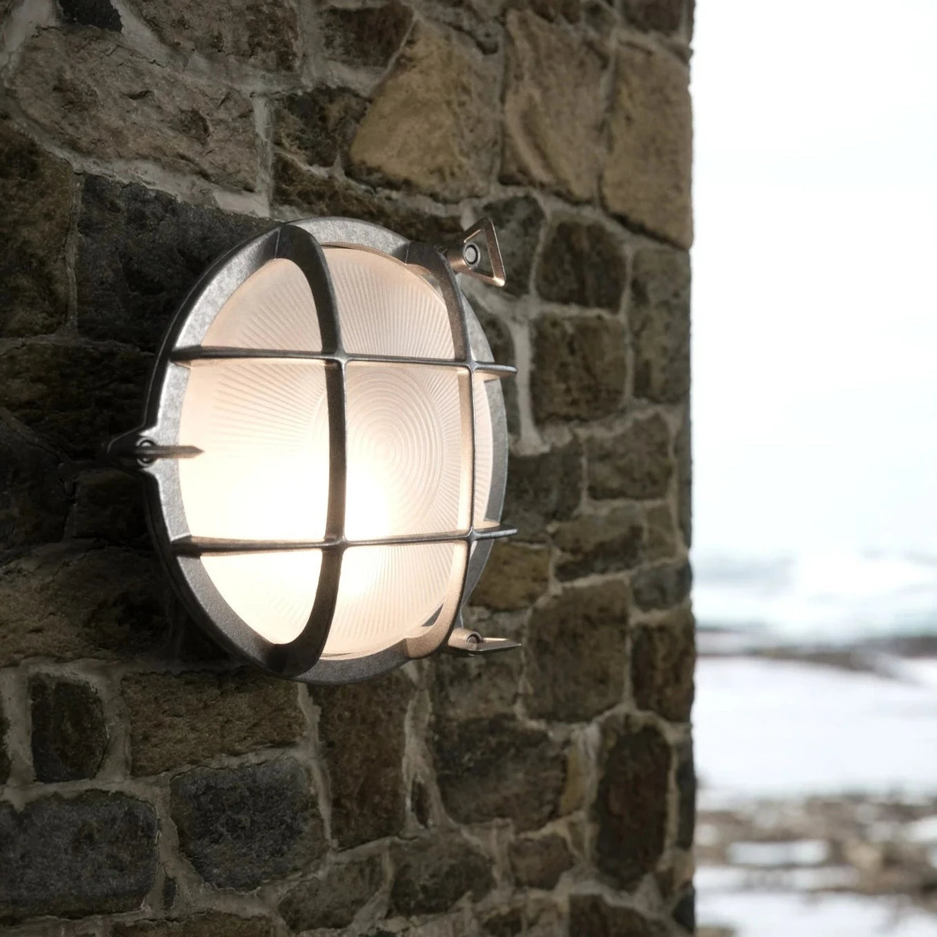 Nordlux Polperro Nickel Wall Light - Ideal for Outdoor Coastal Decor