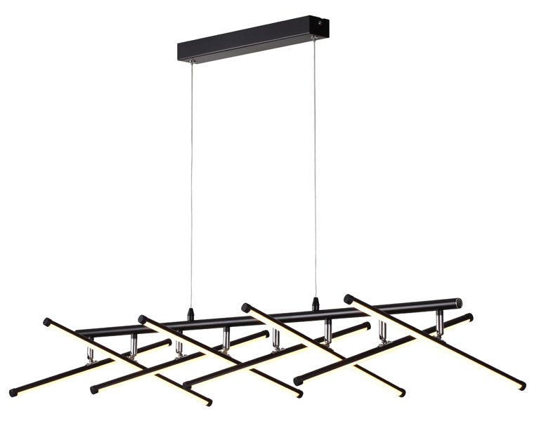 8Lt Metrix LED Pendant Light with Black Finish