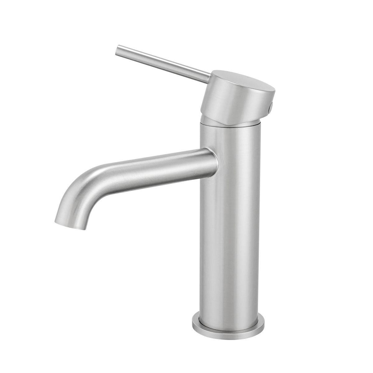 Get Your Bathroom Elegant! LUCID PIN Series Round Basin Mixer in Brushed Nickel