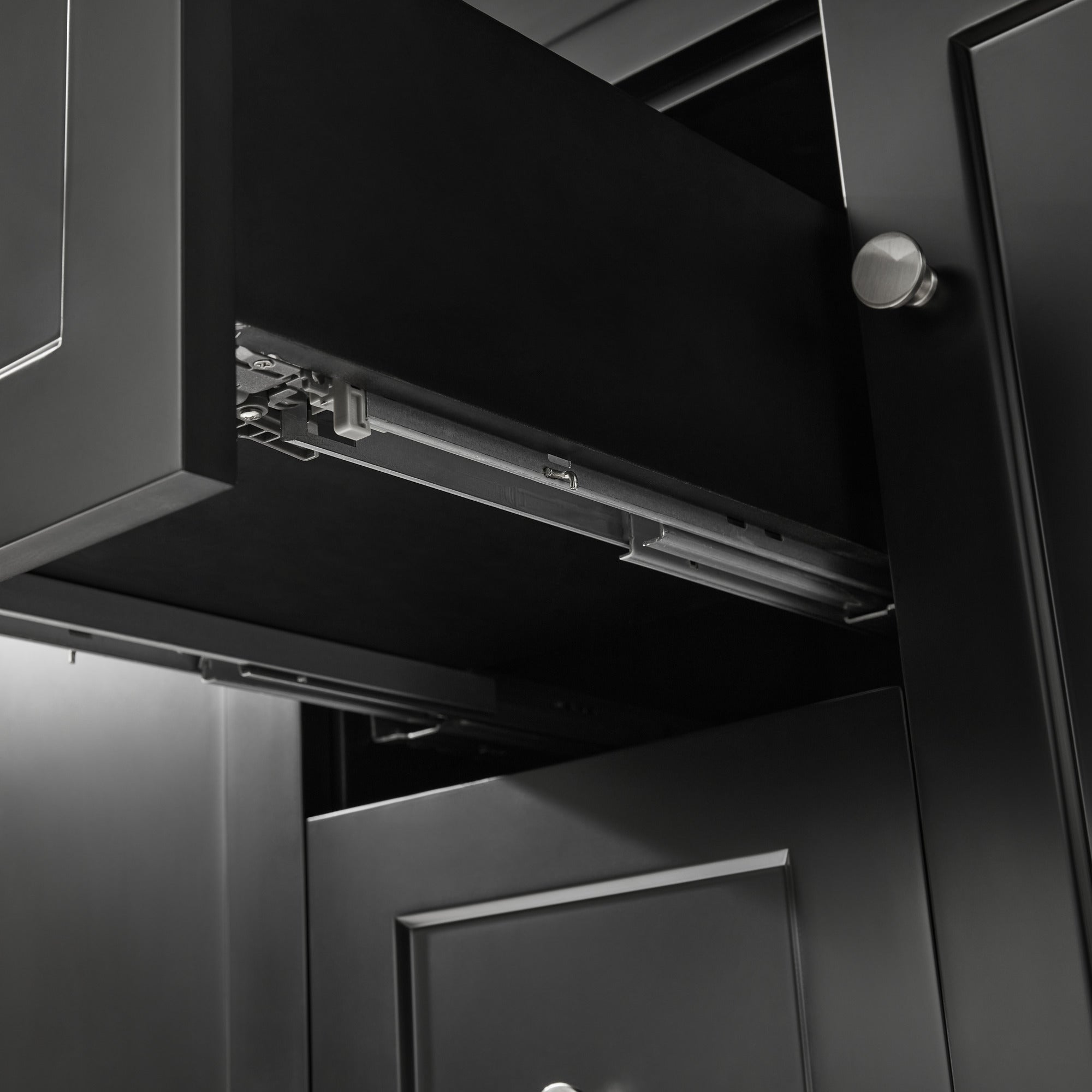 1200mm Harrington Freestanding PVC Bathroom Vanity in Matte Black (Single Bowl) - Timeless Elegance