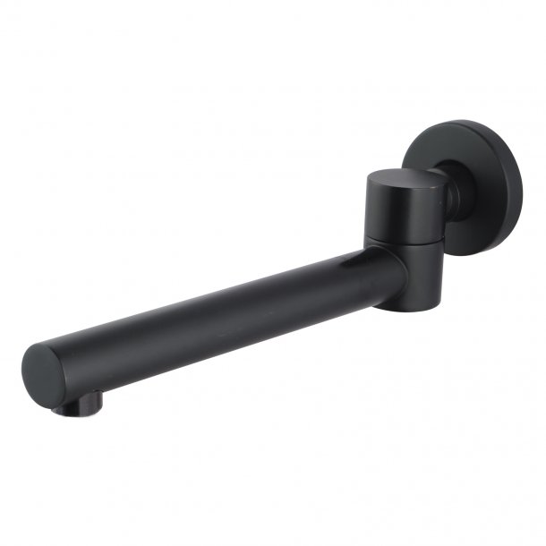 Matte Black 180° Swivel Round Bathtub/Basin Wall Spout by LUCID