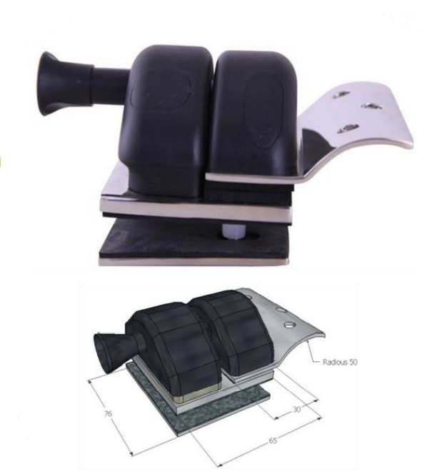 Hot Sale 90° Glass to Round Post Pool Latch Made of 316 Stainless Steel