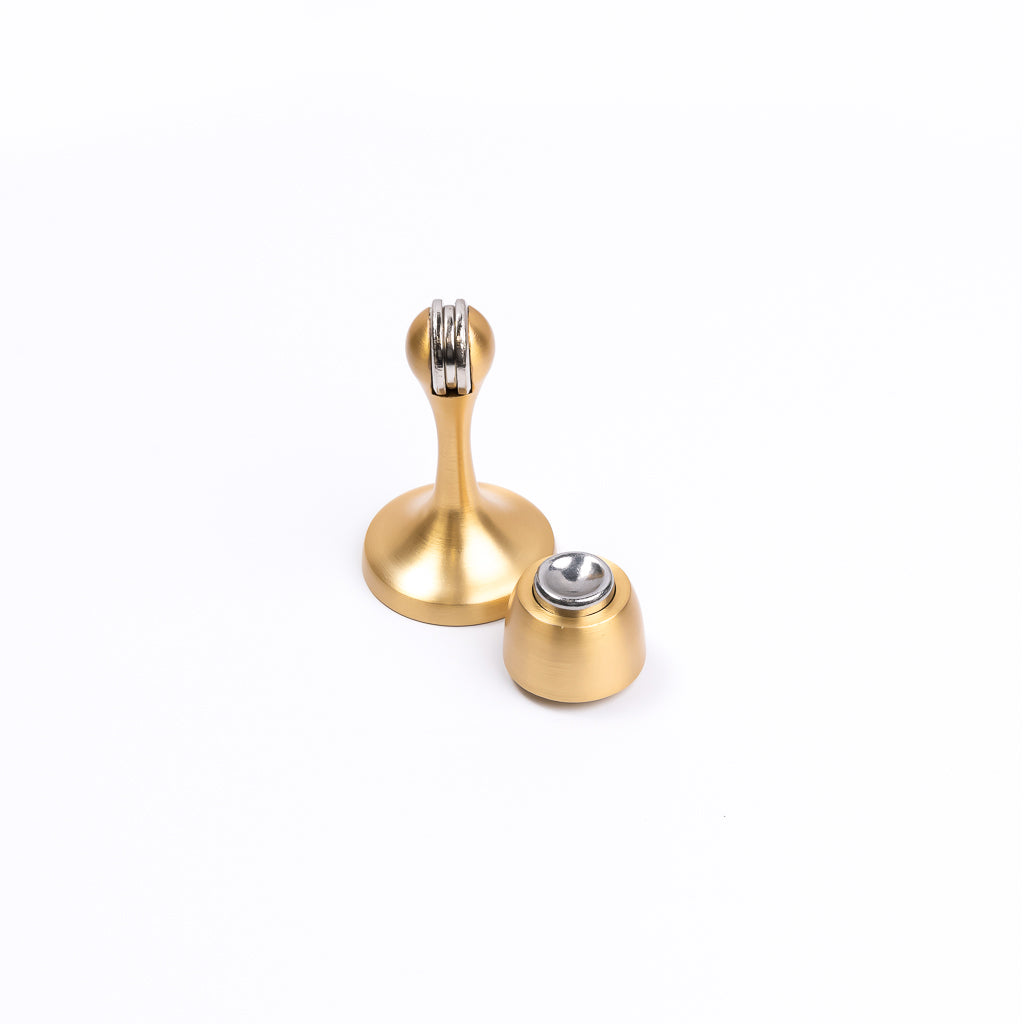 Stylish and Durable Magnetic Door Stops in Matt Black and Satin Brass