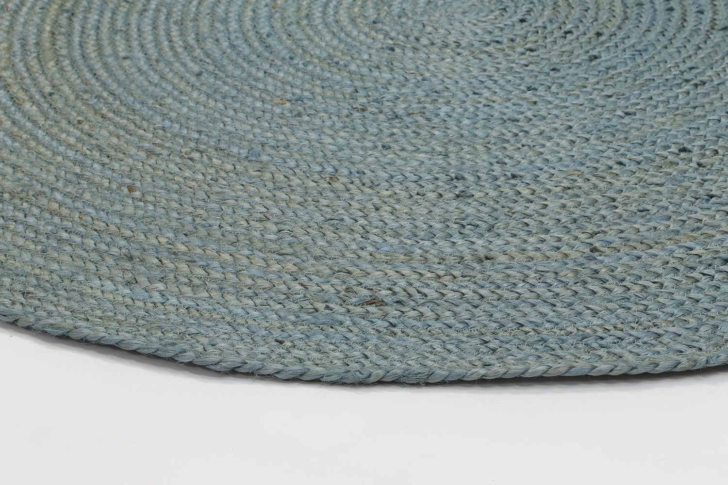 Elegant Antalya Blue Hand - Woven Round Jute Product