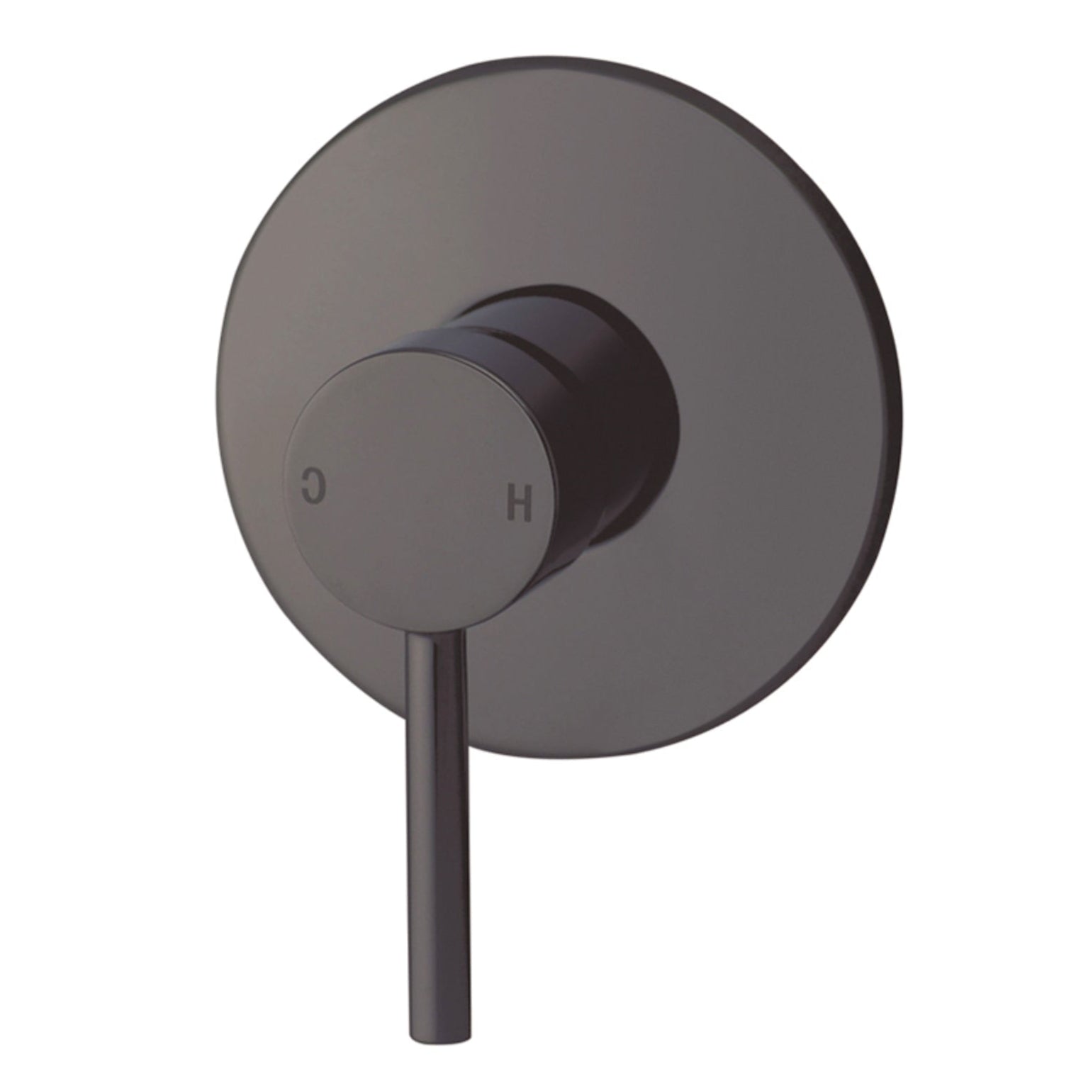 Hot Deal! Pentro Round Shower Mixer Tap in Gunmetal Gray for Modern Bathrooms