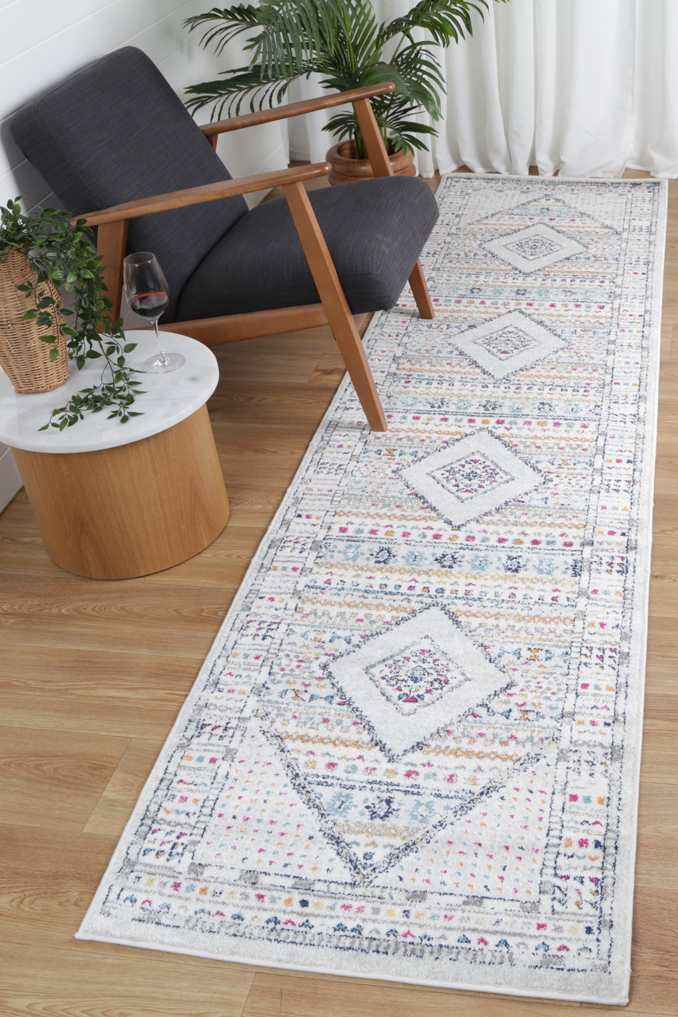 Durable Multi Tribal Polypropylene Rug from Turkey