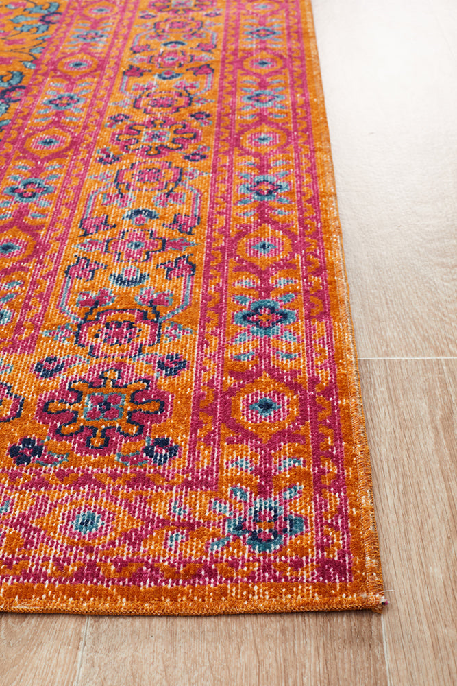 Exclusive Discount! Eternal Whisper Sunset Rust Polypropylene Area Rug with Vintage Look