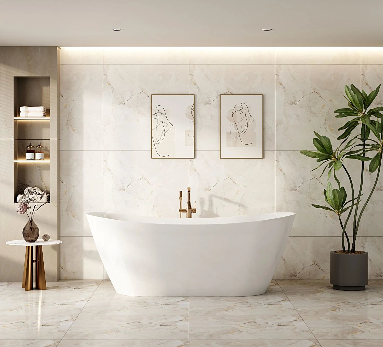 1500mm Opal White Luxury Freestanding Bathtub for Elegant Bathrooms