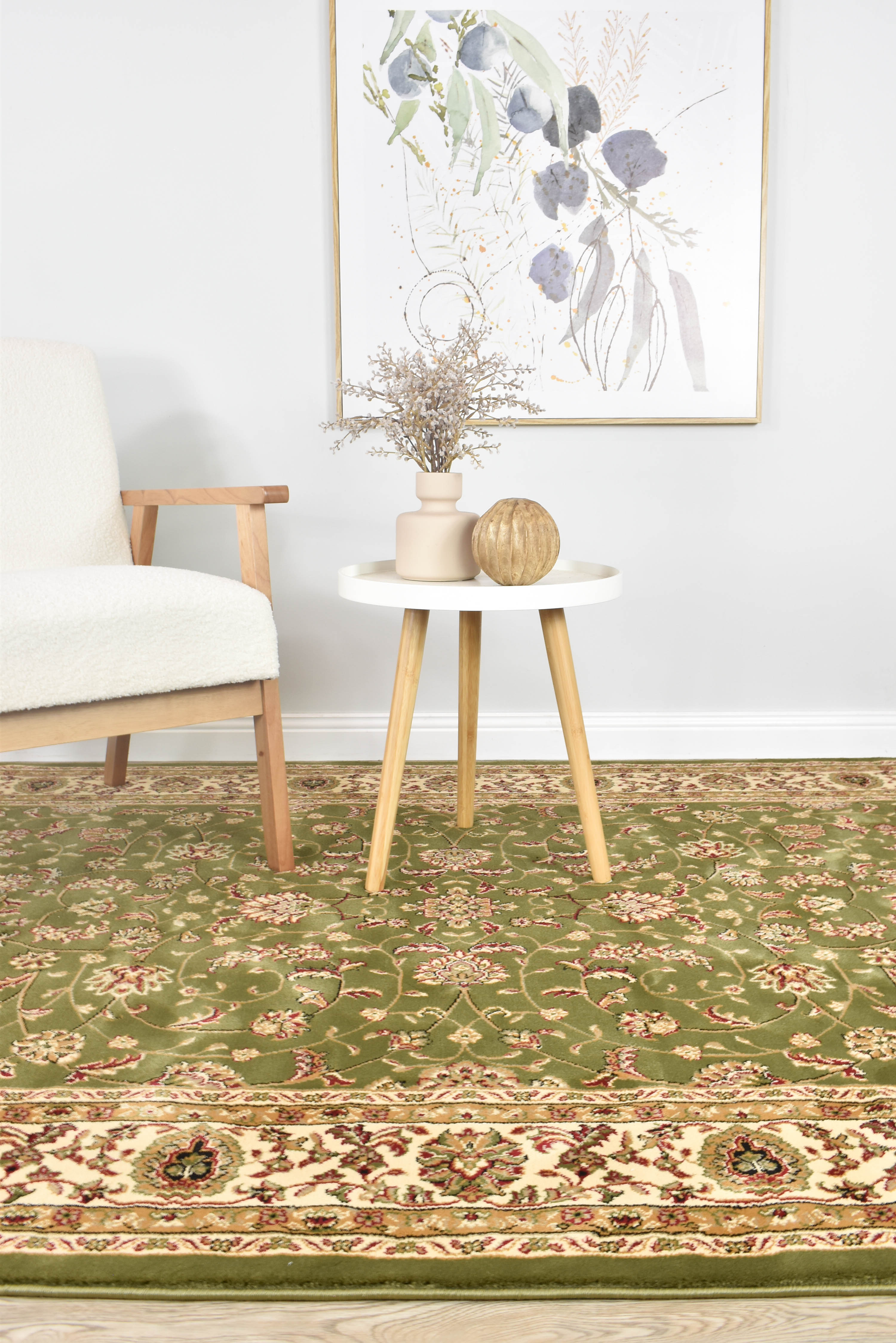 Exclusive Sale! Granada 79 Green Turkish Power - Loomed Rugs for Classical Decor