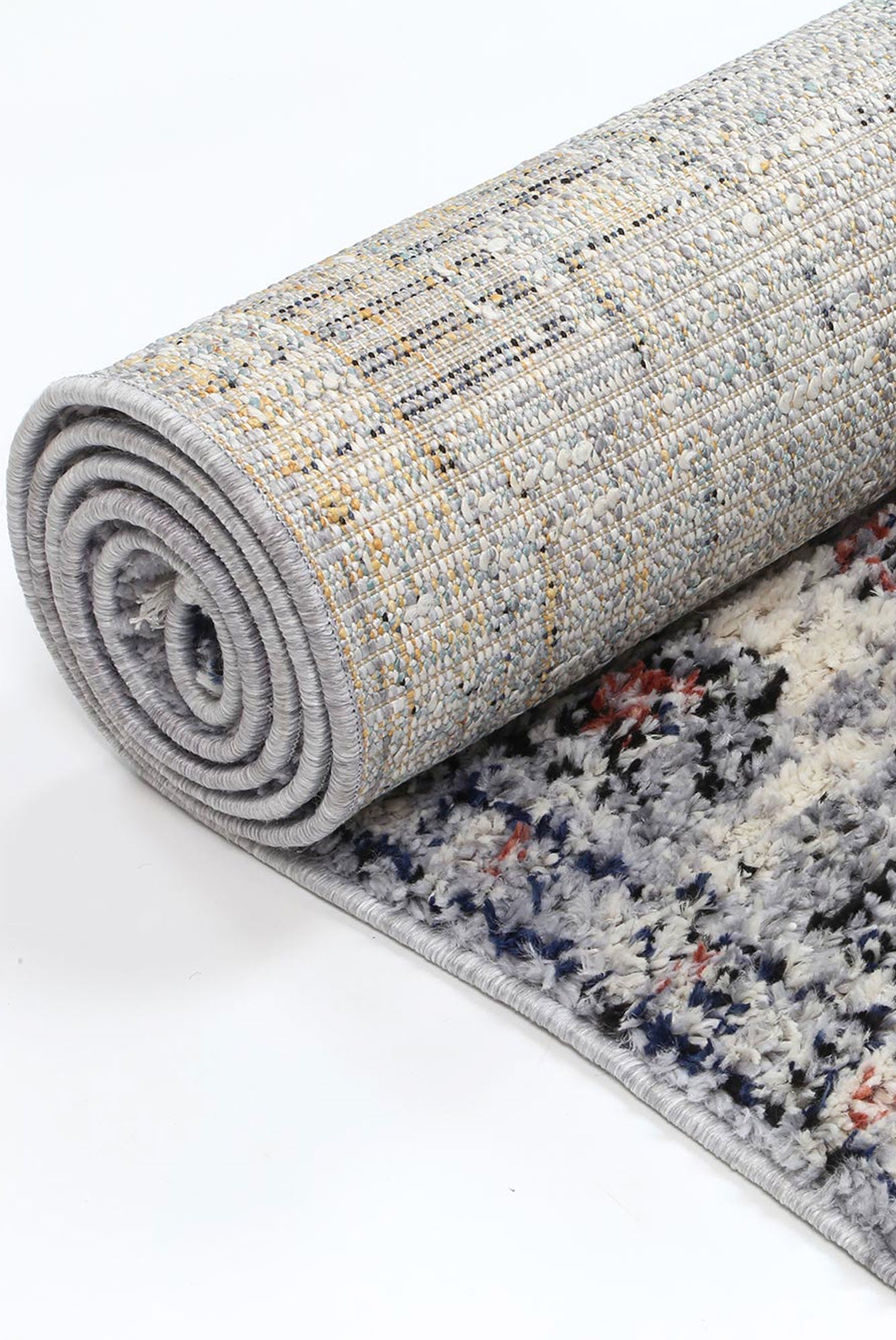 Stylish Blue Grey Myk Oriental Rug for Bohemian Decor