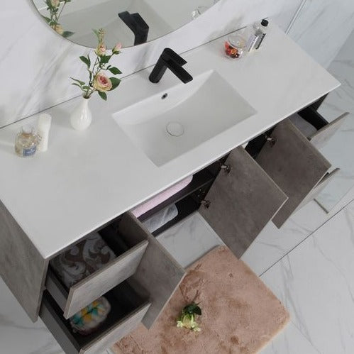 LOLA Grey Wall Hung Vanity - All Sizes Available