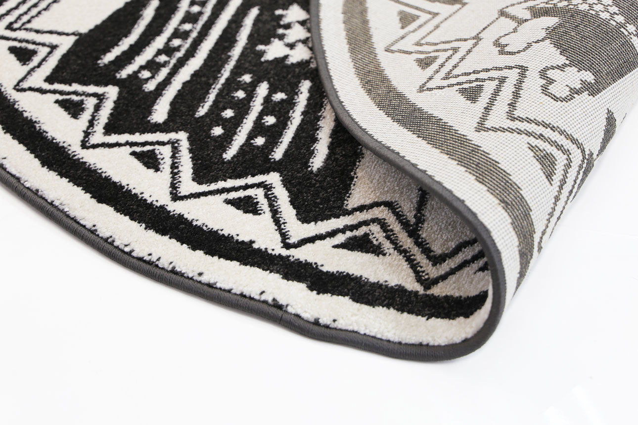 Piccolo Kids Black and White Camping Adventure Rug - Great for Play!