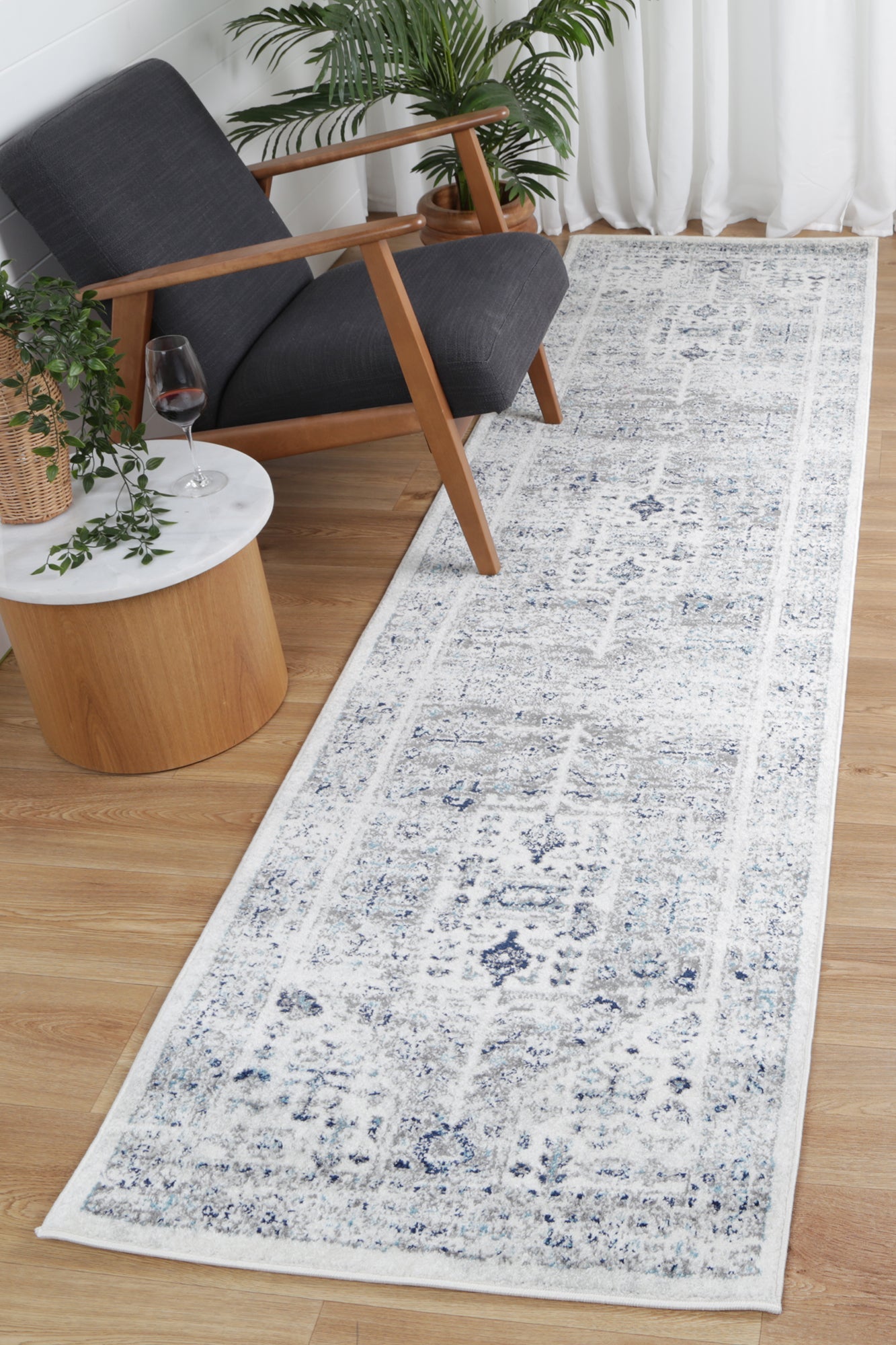 Trendy Blue Traditional Cream Rug from Ligures Collection - Ideal for Home Decor