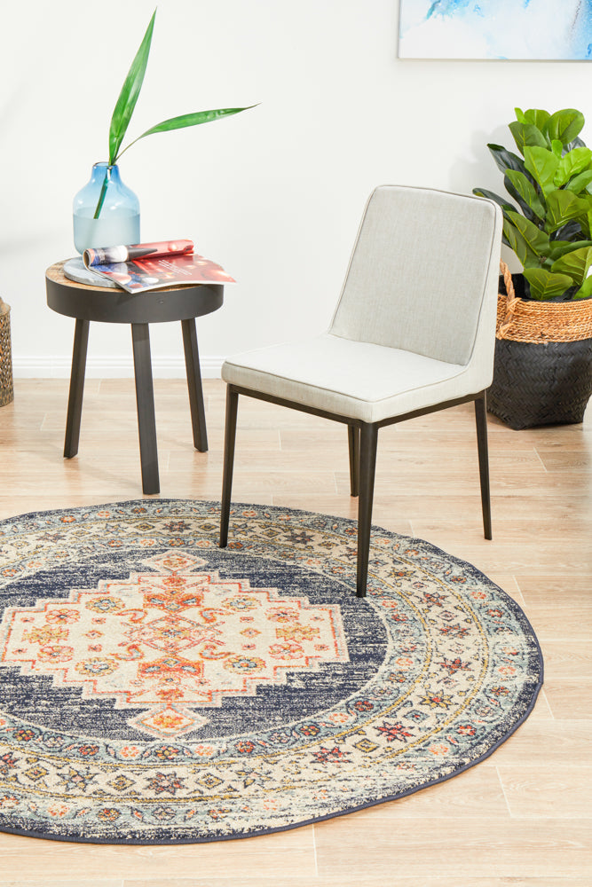 On Sale! Legacy 855 Ecru Round Polypropylene Rug for a Warm Room Ambiance