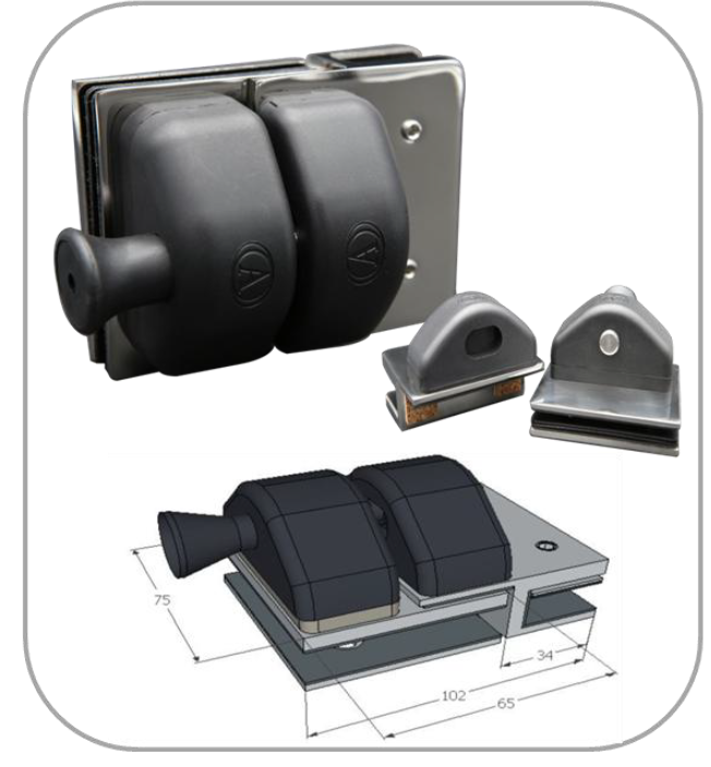 180° Glass-to-Glass Pool Latch with High - Quality Stainless Steel