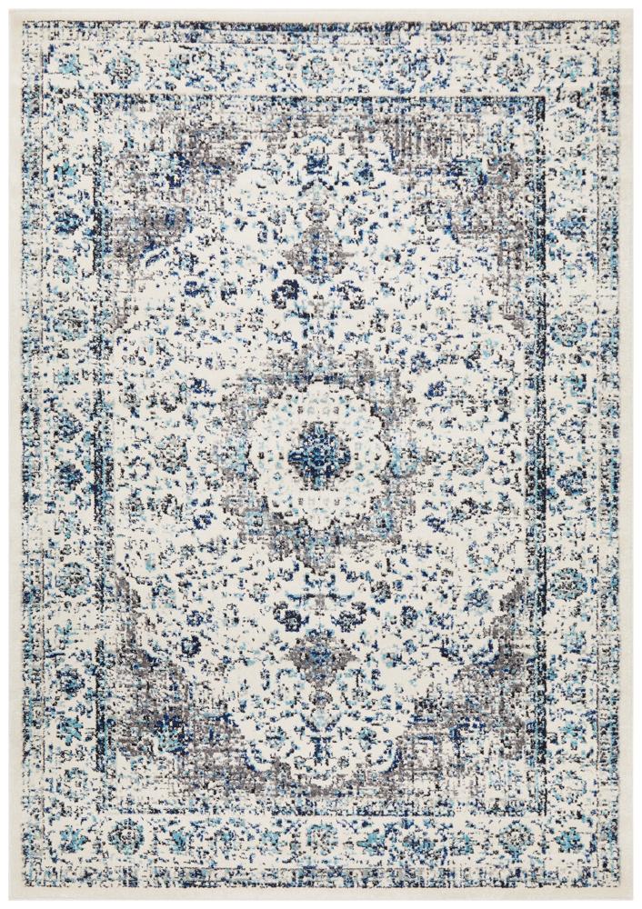 Hot Deal! Transitional Evoke Mist White Polypropylene Rug for Your Home