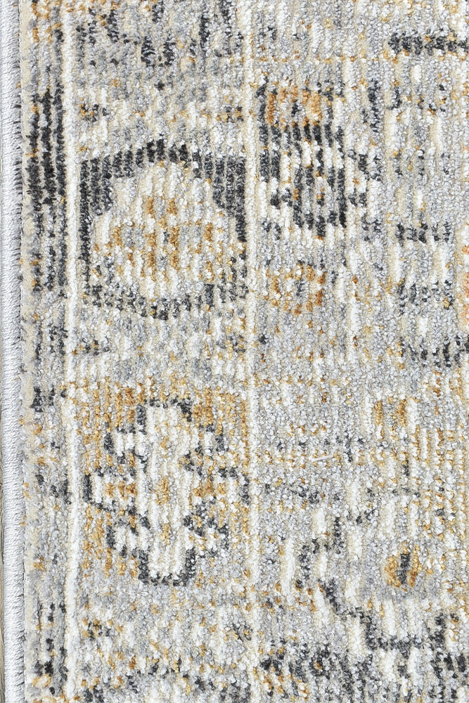 Hot Sale! Medina Grey Mustard Runner Rug 0320C - A Stylish Floor Covering