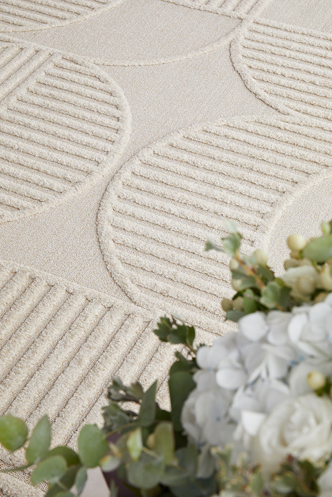 Hot Sale! Beige Lotus Leo Runner Rug for Modern and Contemporary Spaces