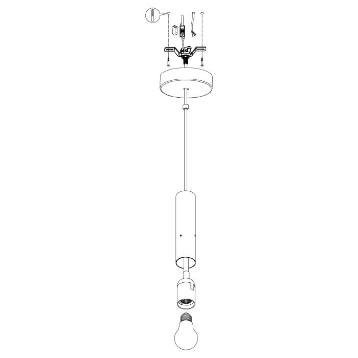 Stylish MONTEFINO 66 Steel Black Pendant Light for Elegant Lighting