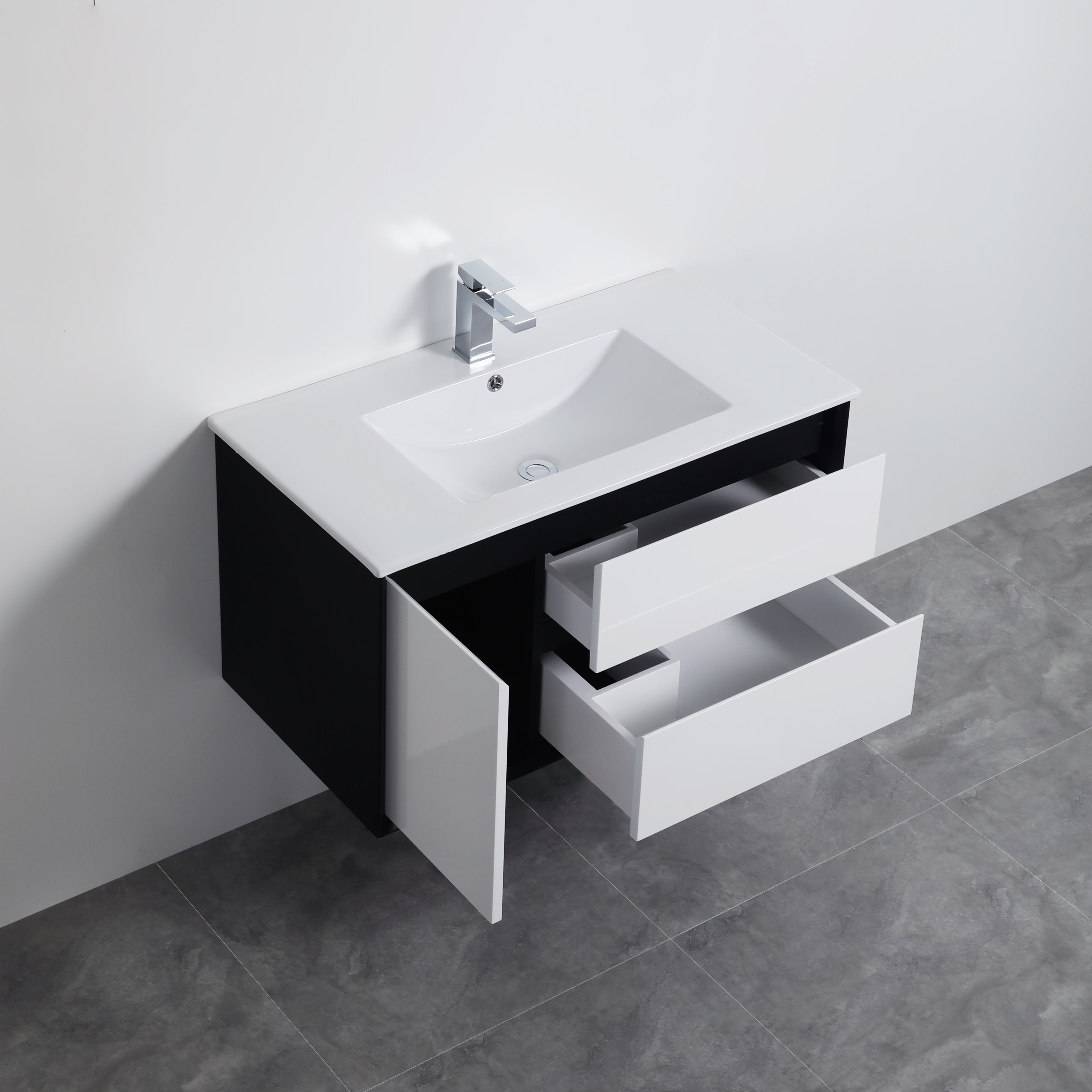 PETRA 900mm Wall - Hung PVC Vanity: Stylish Bathroom Upgrade