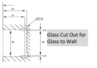 Polaris Self - Closing Glass - to - Wall Pool Hinge with 316 Stainless Steel