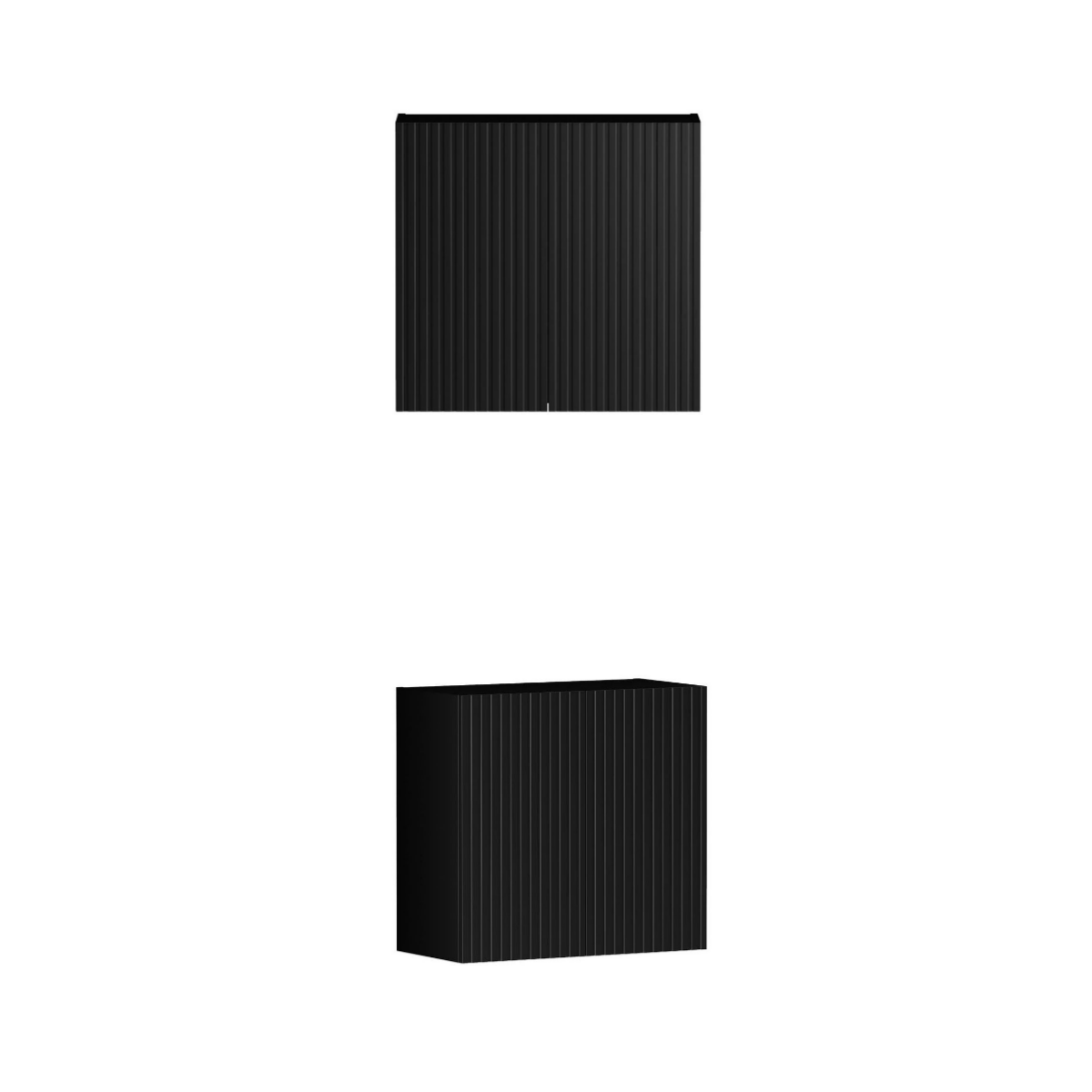 Hot Deal! Marlo 1305x600x2100 Black Laundry Cabinet Set (Style A)