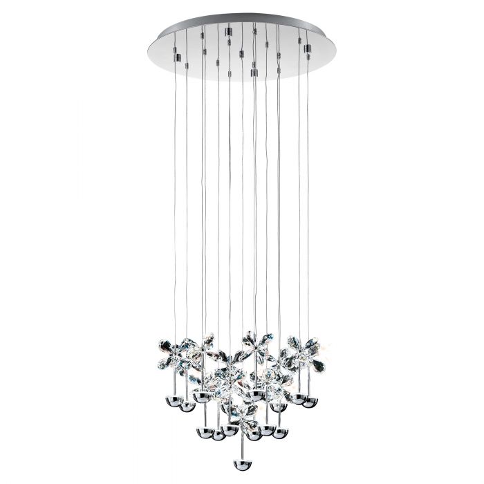 Hot Sale PIANOPOLI 62-Crystal Chrome Pendant Light for Stunning Home Decor