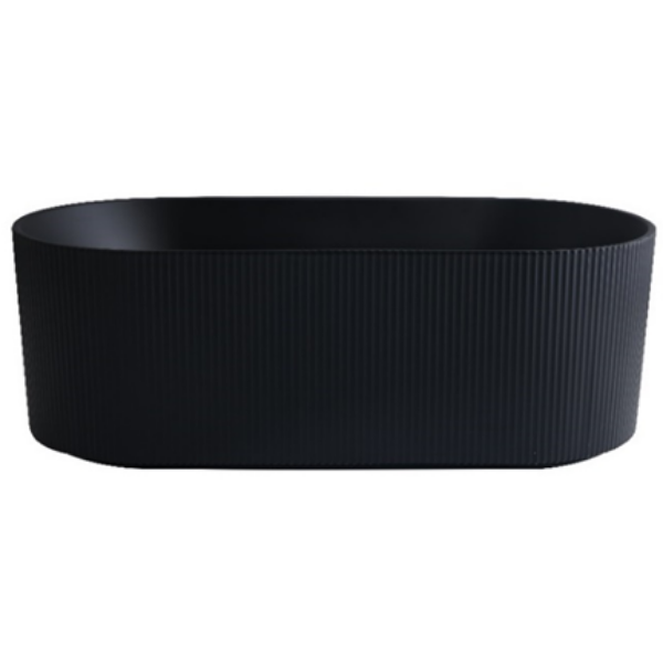 Ally Groove Freestanding Bathtub (Matte Black) - 1500mm/1700mm | Luxury Deal