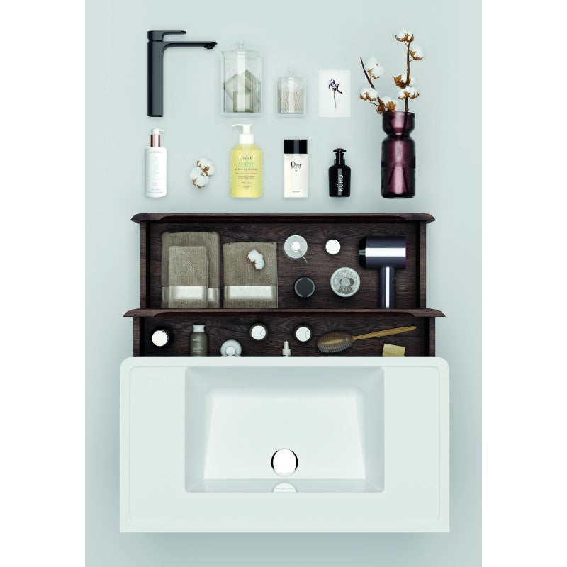 900mm ANCONA Wall - Hung Vanity in Elegant Rose Wood