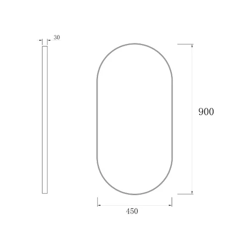 Hot Sale! NOOSA Matte Black Oval Framed Mirror - 1200/900mm