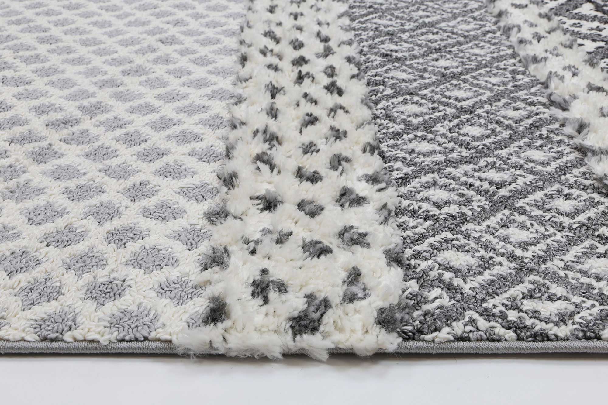 Hot Sale! Contemporary Mono Tribal Edge Anthracite Moroccan Inspired Rug for Home Decor