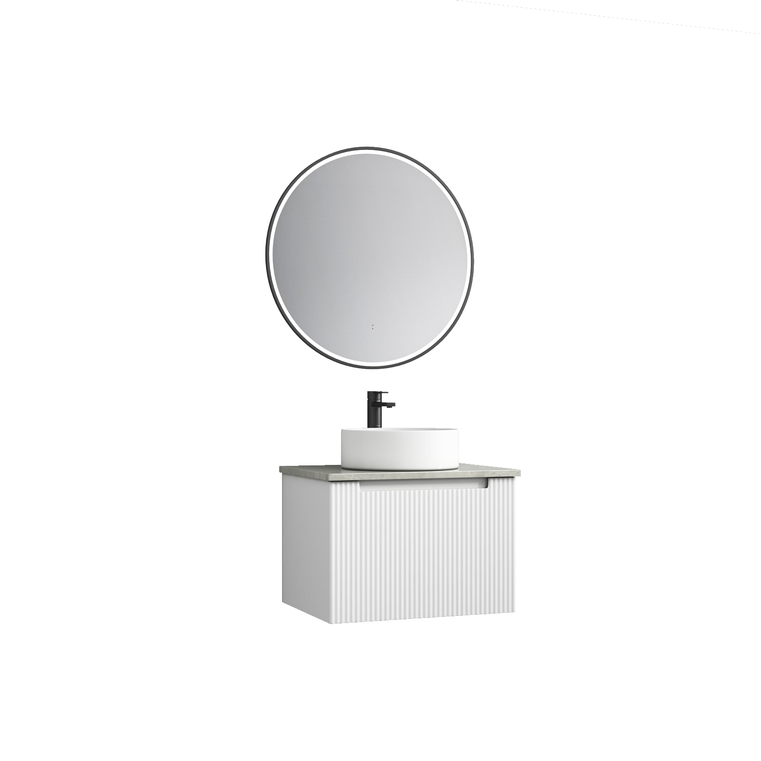 PERLA Mark II Matte White Wall - Hung Vanity in All Available Sizes