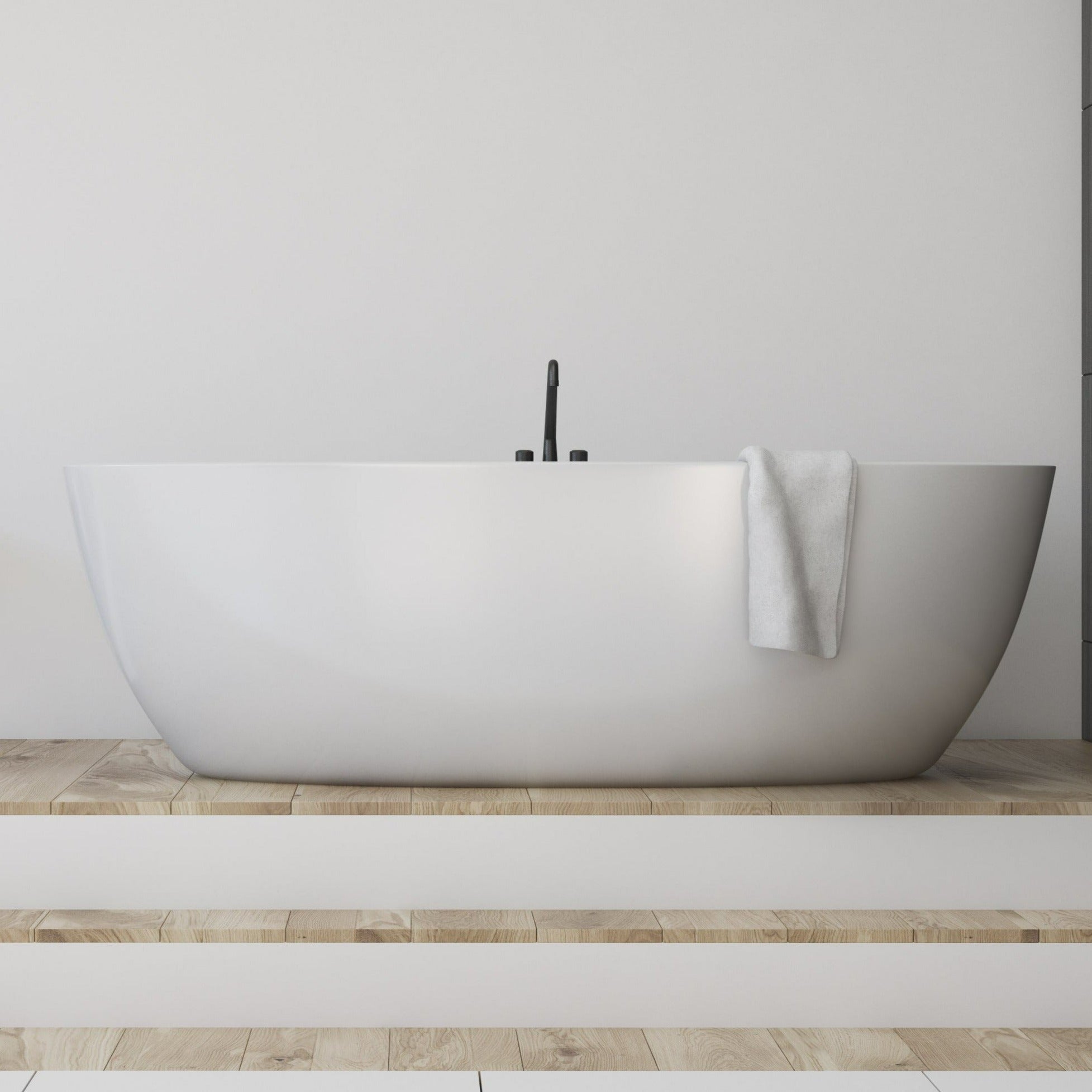 Hot Sale! Olivia Gloss White Freestanding Bathtub in 1300mm, 1400mm, 1500mm & 1700mm Sizes
