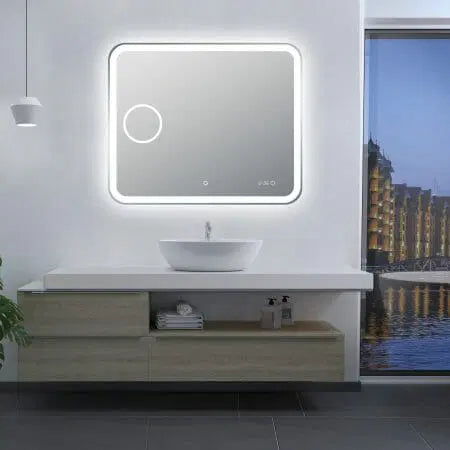 Hot Deal! LDT 1500x800mm LED Frameless Rectangle Mirror with Magnifier & Digital Clock