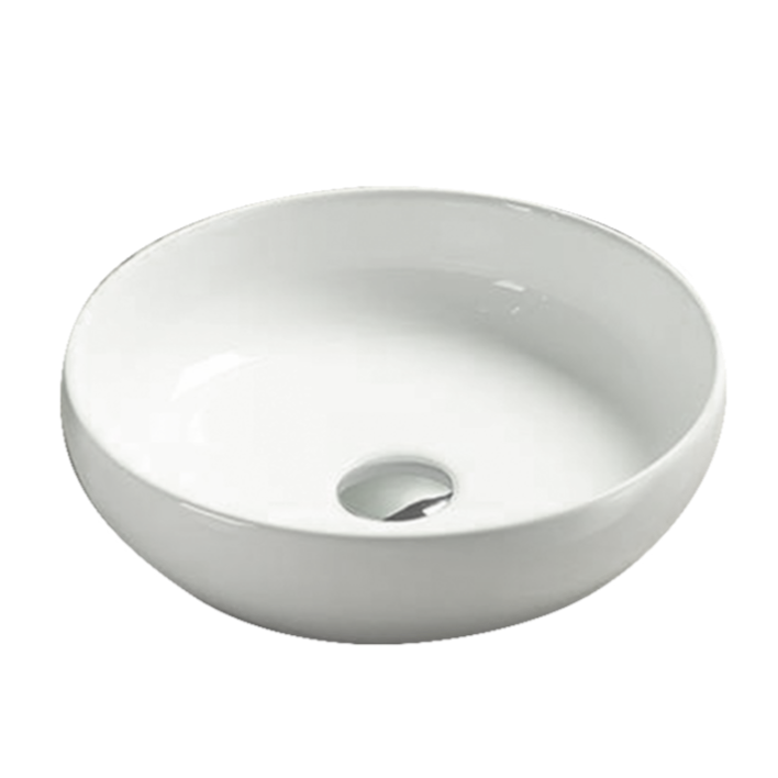 Hot Deal! POSEIDON Round Matte White Ceramic Above - Counter Basin (370x370x110)
