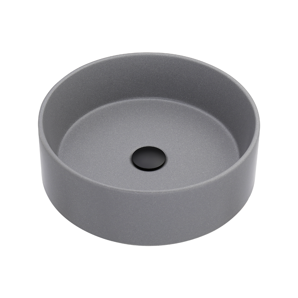 HOT! POSEIDON Round Matte Grey Quartz Basin (410x410x130)