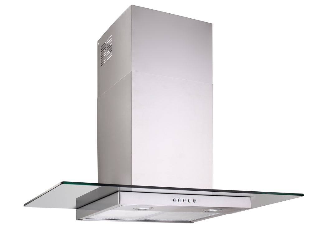 600mm Stylish Glass Wall-Mounted Canopy Rangehood with Energy-Efficient LED