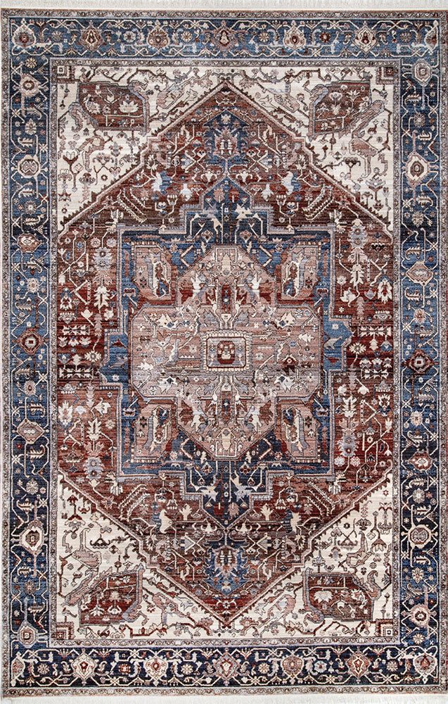 Exclusive Heriz Hazelnut Polyester Rug - Traditional Design, Durable and Soft