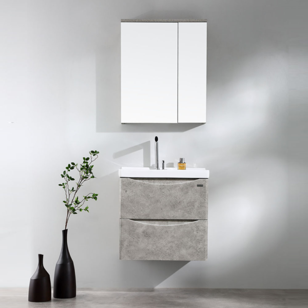 600mm LUNA Wall - Hung Vanity with Stunning Wood Grain Design