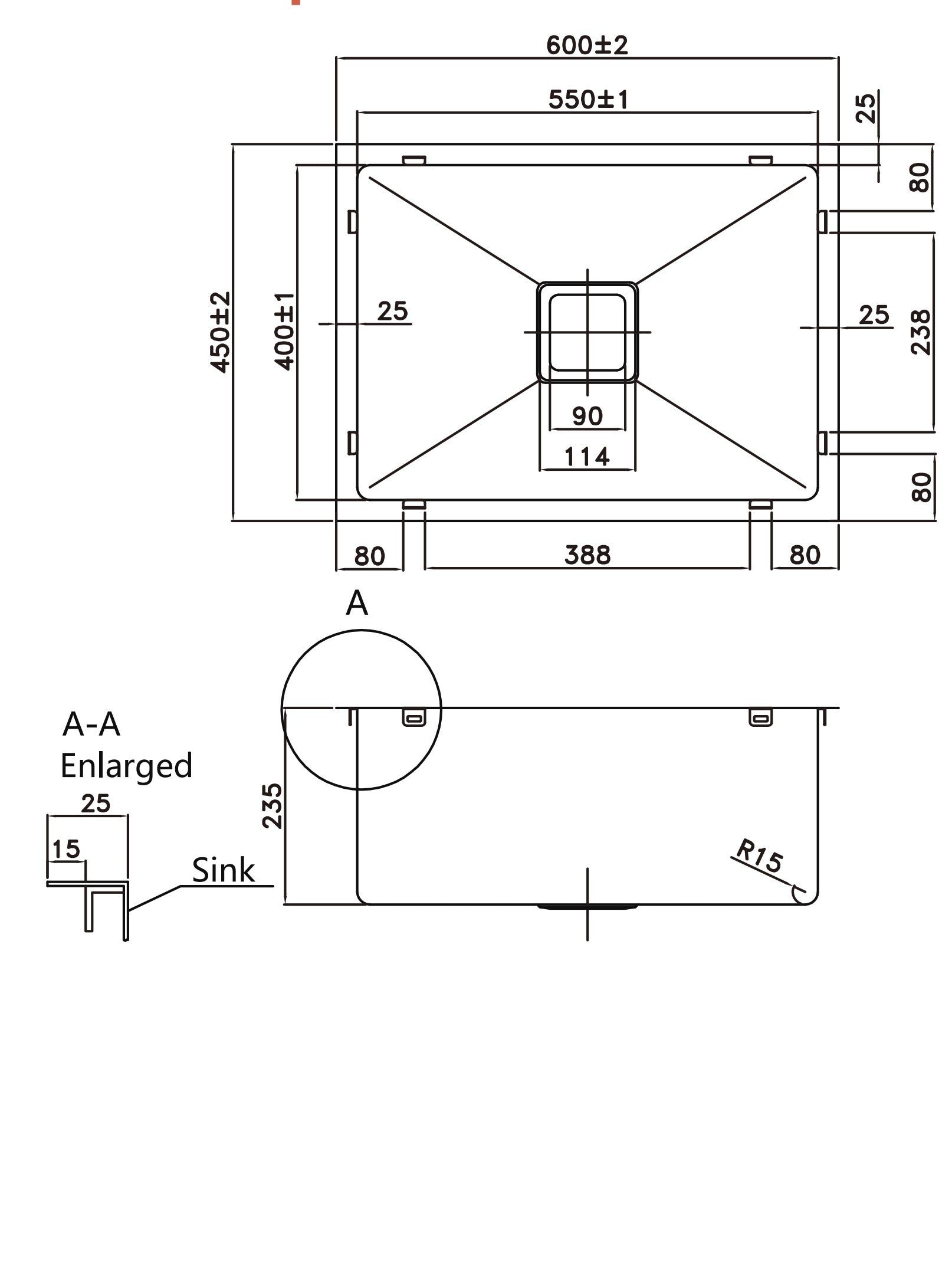 Limited-Time Offer! Premium POS Handmade Stainless Steel Kitchen Sink 600x450x235mm