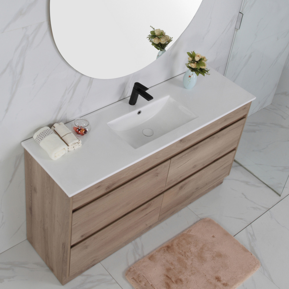 Get the Best MAX MDF Freestanding Vanity in Natural Oak - All Sizes Available
