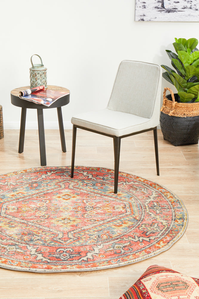 Hot Deal! Legacy 856 Crimson Round Polypropylene Rug from Turkey