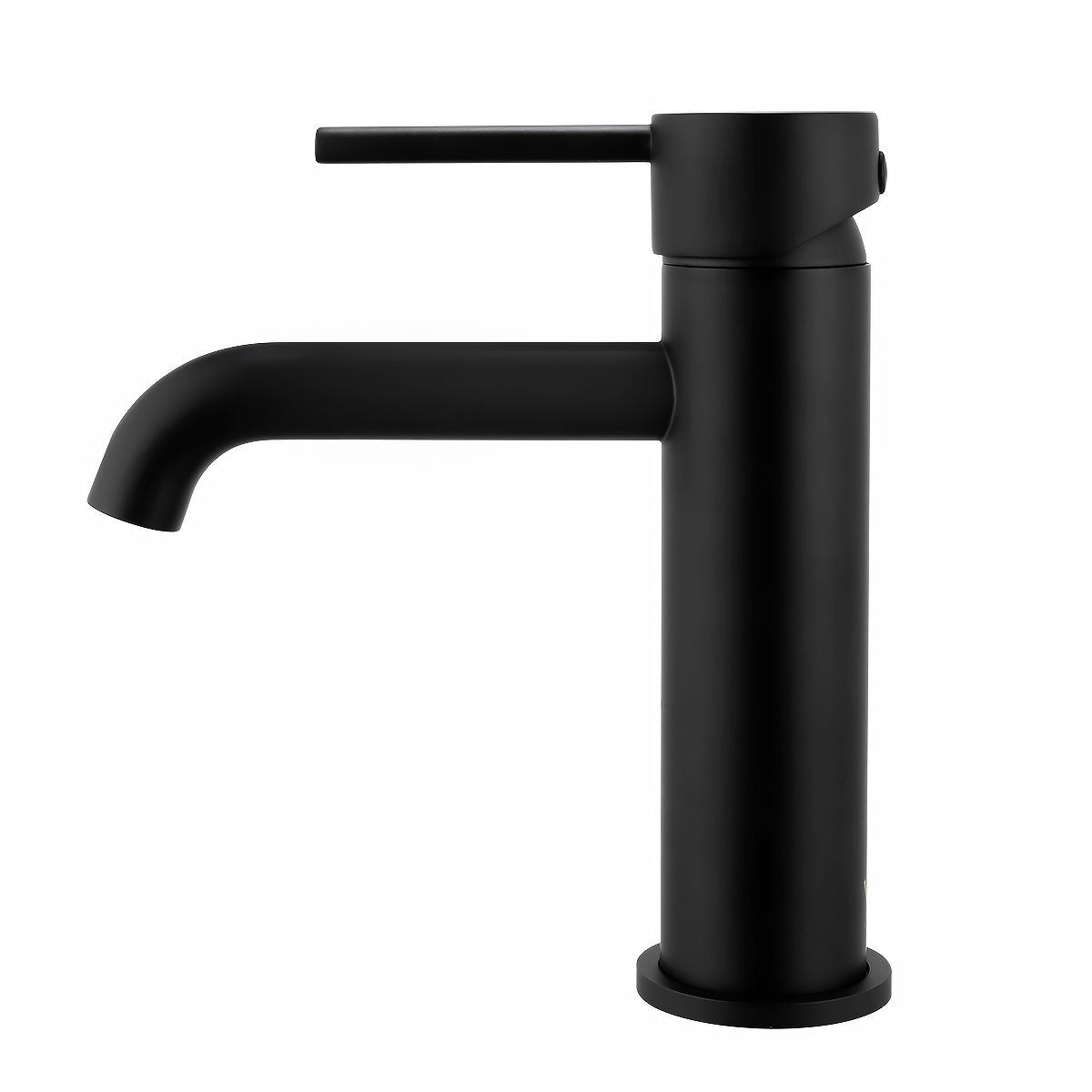 LUCID PIN Series Elegant Round Matte Black Basin Mixer