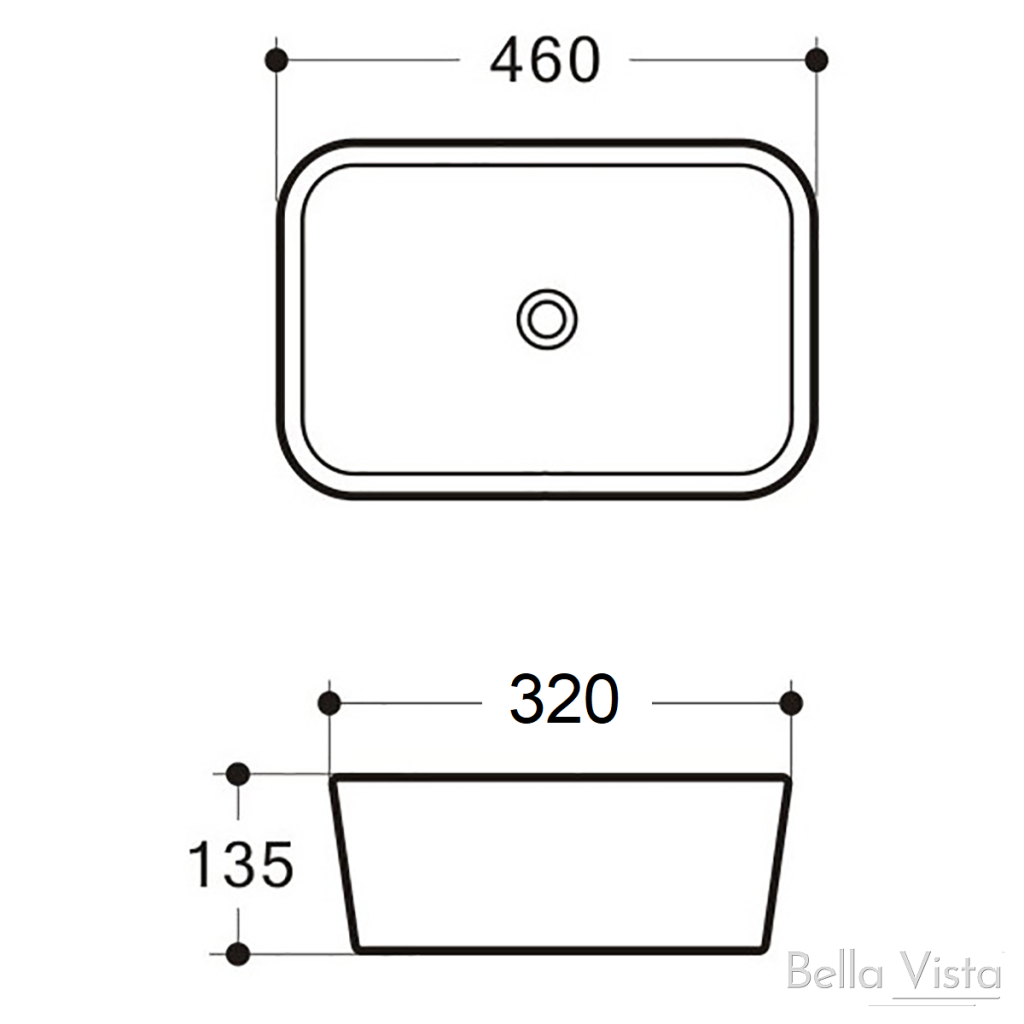 Hot Deal: Matte White Lina Basin 460 x 320mm