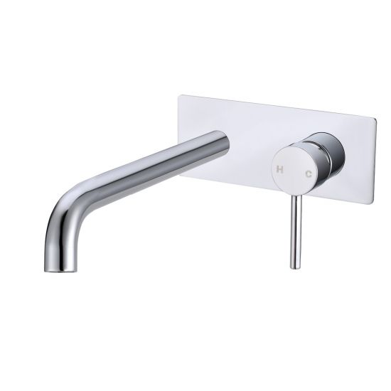 LUCID PIN Chrome Wall Mixer with Round Spout - Modern & Durable