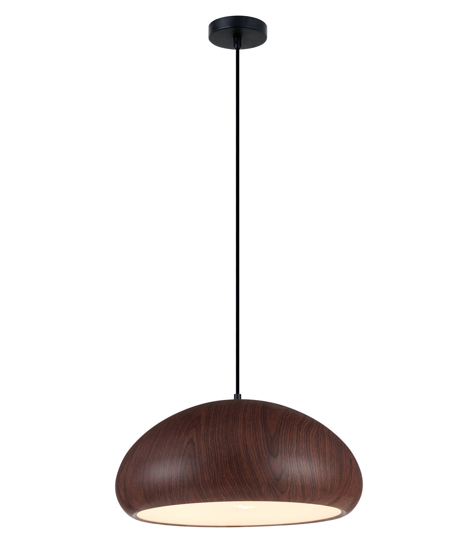 LIGNA Retro-Style Wood Replica Dome Aluminium Pendant Lights for Indoor Use